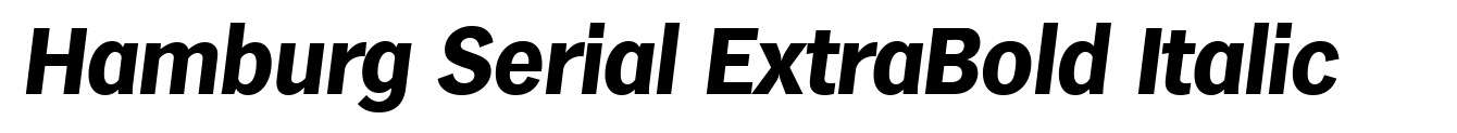 Hamburg Serial ExtraBold Italic